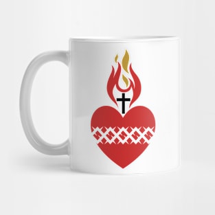 Christian illustration. Sacred Heart of Jesus. Mug